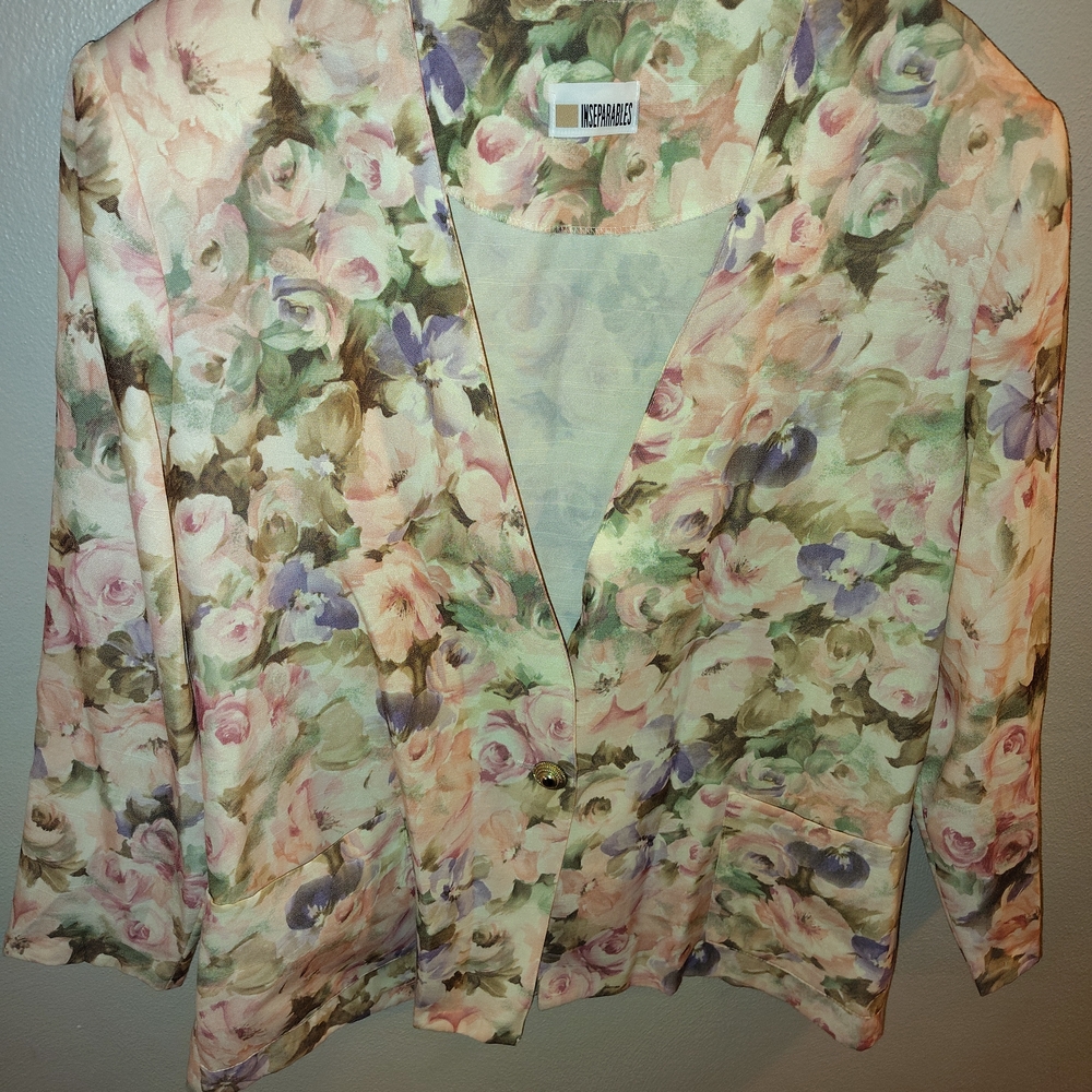 Vintage Floral Blazer Size 16